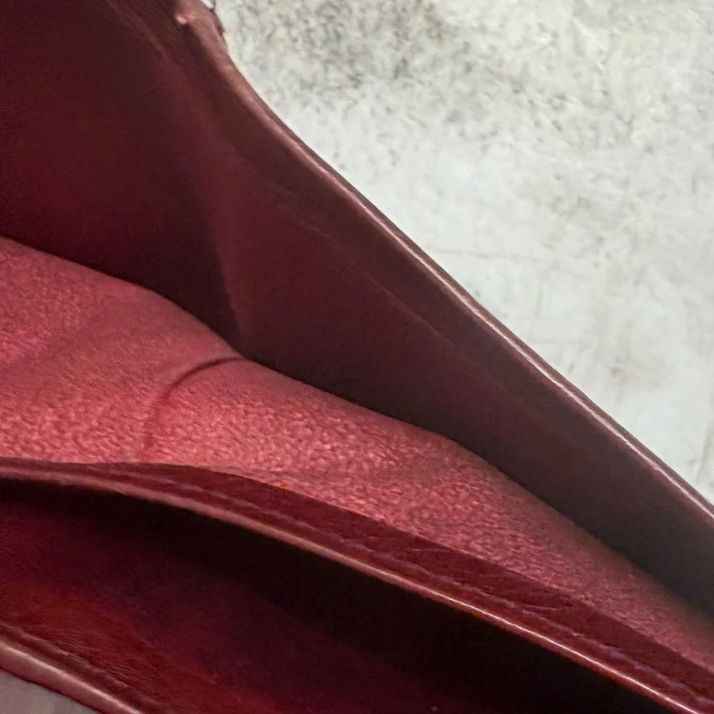 Balenciaga burgundy leather men’s bifold wallet vintage